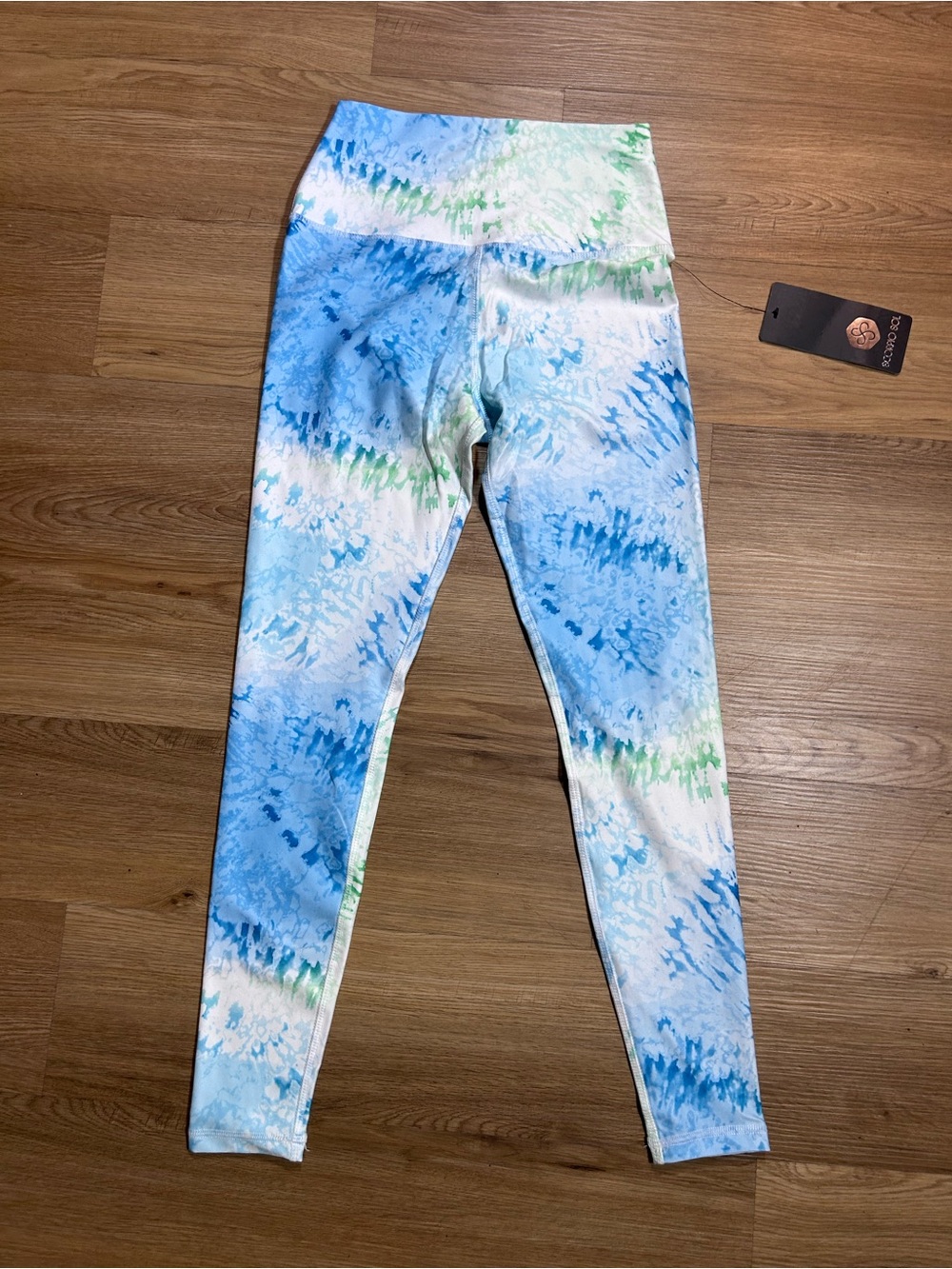 Scorpio Sol Vinyasa High Waist Leggings XS Blue Green Tie Dye Yoga